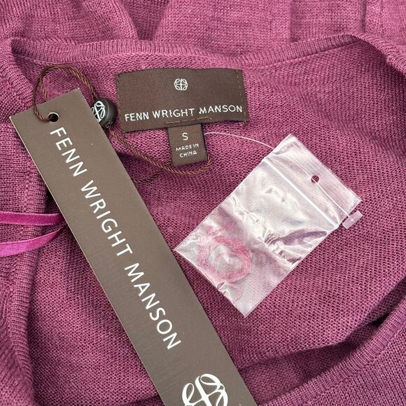 Fenn Wright Manson Sweater Women Small Pink Merino Wool Thin Casual Classic READ - Picture 8 of 9